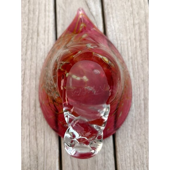 Malta Glassworks MTARFA Jack in Pulpit Style Dish Bowl Signed Original Label 7” - Picture 4 of 11